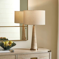 Perkins Brown Travertine Table Lamp - Ornate Home