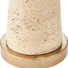 Perkins Brown Travertine Table Lamp - Ornate Home