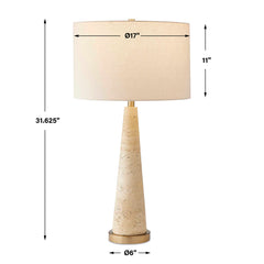 Perkins Brown Travertine Table Lamp - Ornate Home