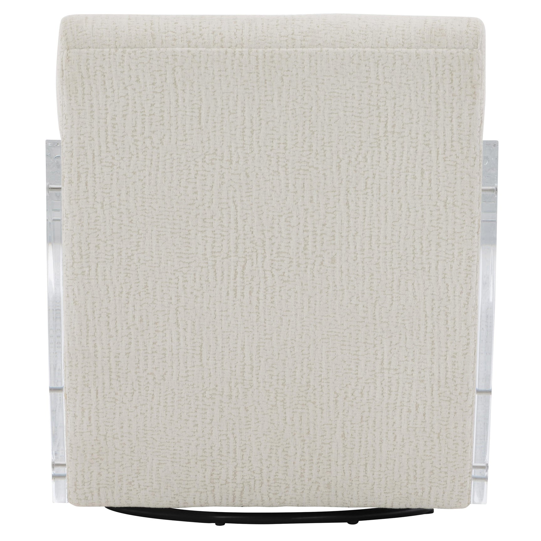 Perla White/Cream Fabric Swivel Chair - Ornate Home