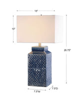 Pero Sapphire Blue Lamp - Ornate Home