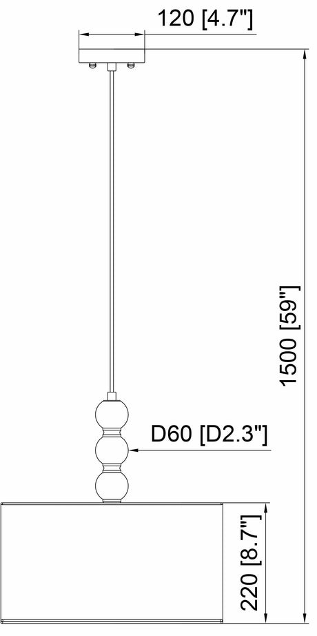 Perosillo Dark Brown Pendant - Ornate Home