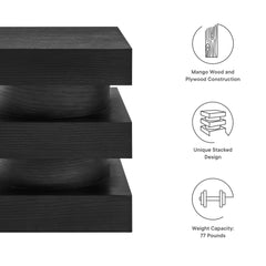Perpetuate Black Totem End Table - Ornate Home
