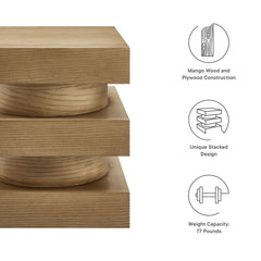 Perpetuate Caramel Ash Totem End Table - Ornate Home