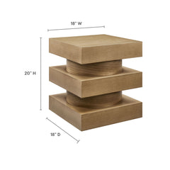 Perpetuate Caramel Ash Totem End Table - Ornate Home