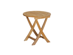 Perrie Round Teak Outdoor Side Table - Ornate Home