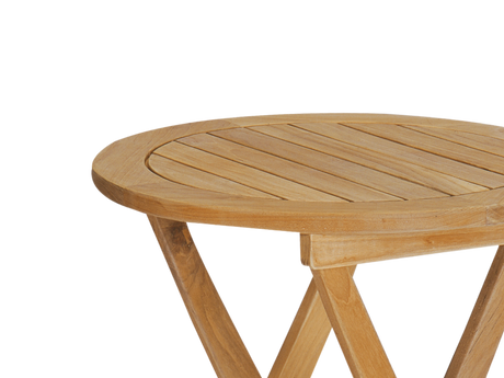 Perrie Round Teak Outdoor Side Table - Ornate Home