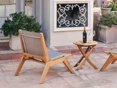 Perrie Round Teak Outdoor Side Table - Ornate Home