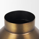 Perrin Brushed Gold Large Metal Decorative Vase - Ornate Home