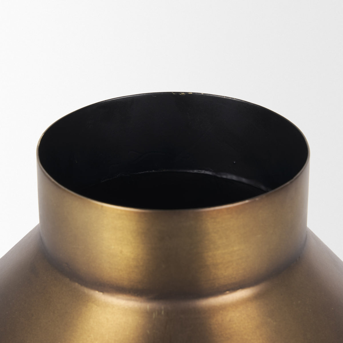 Perrin Brushed Gold Large Metal Decorative Vase - Ornate Home