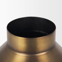 Perrin Brushed Gold Large Metal Decorative Vase - Ornate Home