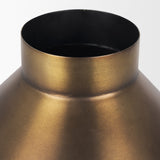Perrin Brushed Gold Large Metal Decorative Vase - Ornate Home