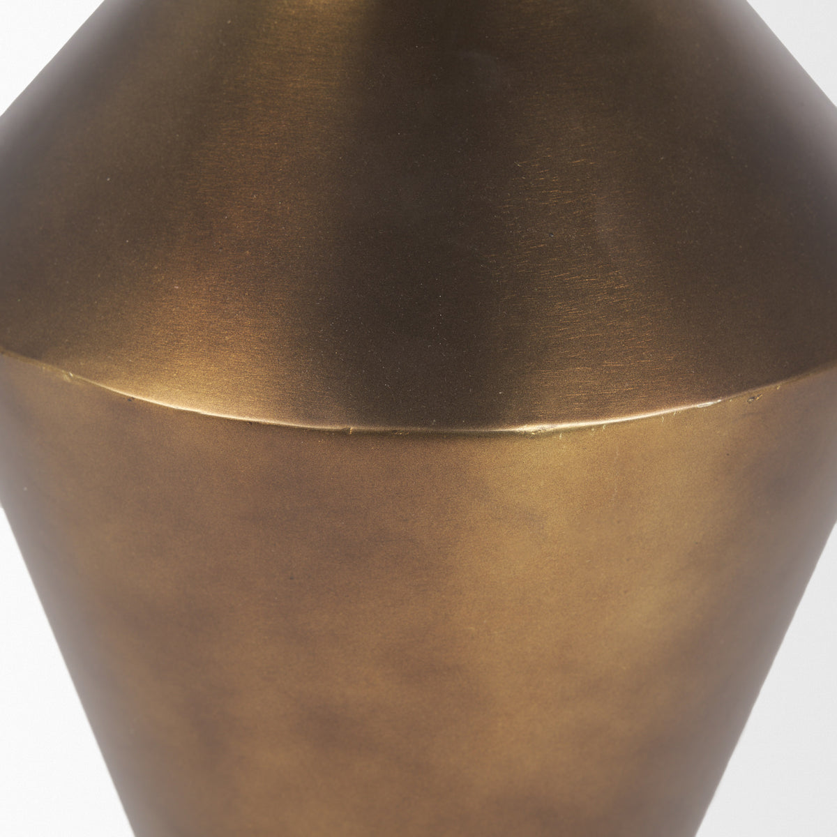 Perrin Brushed Gold Large Metal Decorative Vase - Ornate Home