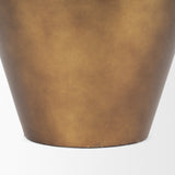 Perrin Brushed Gold Large Metal Decorative Vase - Ornate Home