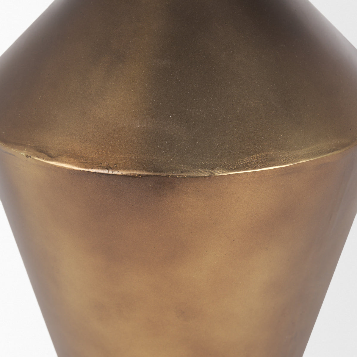 Perrin Brushed Gold Small Metal Decorative Vase - Ornate Home