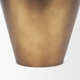 Perrin Brushed Gold Small Metal Decorative Vase - Ornate Home