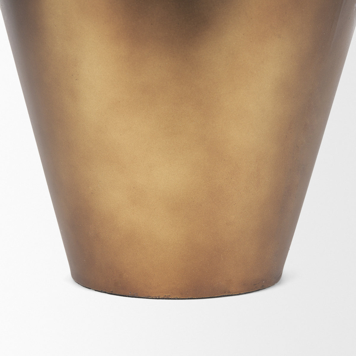 Perrin Brushed Gold Small Metal Decorative Vase - Ornate Home