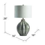 Perry Grey Table Lamp - Ornate Home