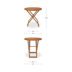 Perry Natural Outdoor Bistro Table - Ornate Home