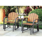 Perse Dark Gray/Oak Outdoor Rocking Chair Set - Ornate Home