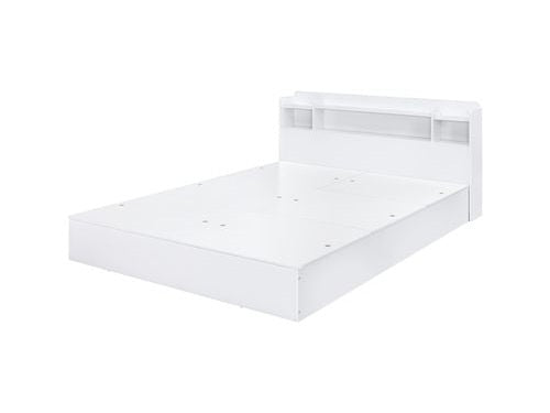 Perse White Queen Platform Bed - Ornate Home