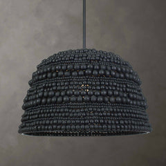 Persephone Black Bead 1 Light Pendant - Ornate Home