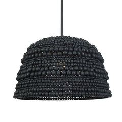 Persephone Black Bead 1 Light Pendant - Ornate Home