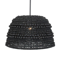 Persephone Black Bead 1 Light Pendant - Ornate Home