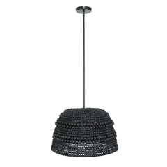 Persephone Black Bead 1 Light Pendant - Ornate Home