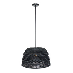 Persephone Black Bead 1 Light Pendant - Ornate Home