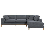 Persia Grey L Shape Sectional Sofa w/Chaise - Ornate Home