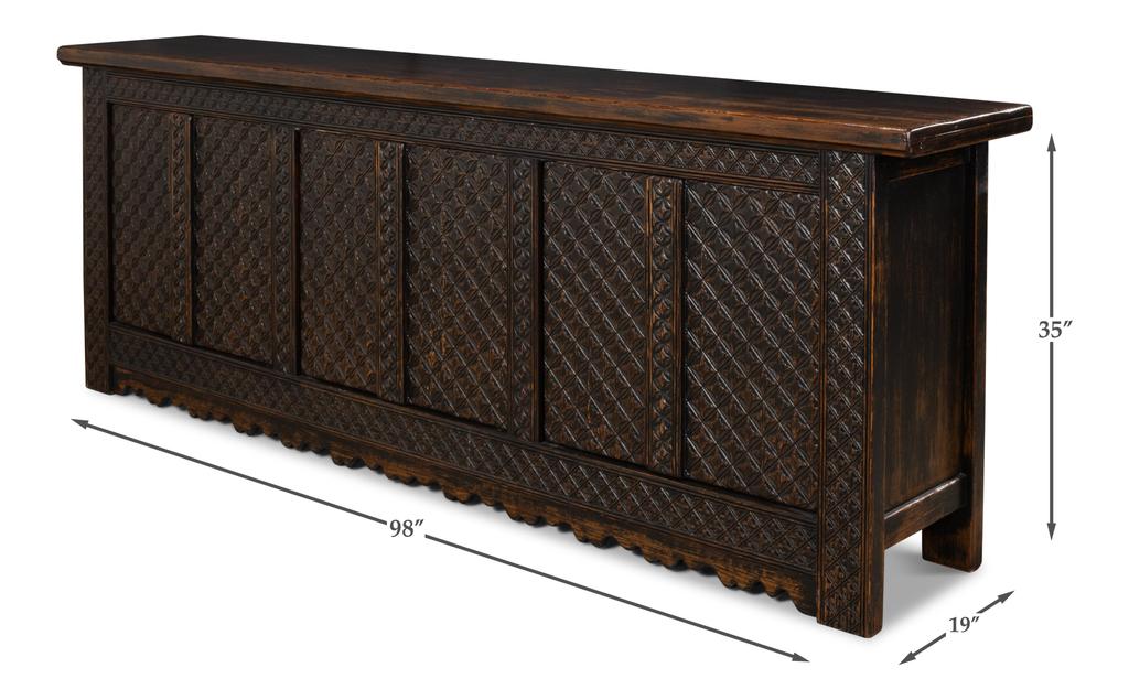 Persian Brown Sideboard - Ornate Home