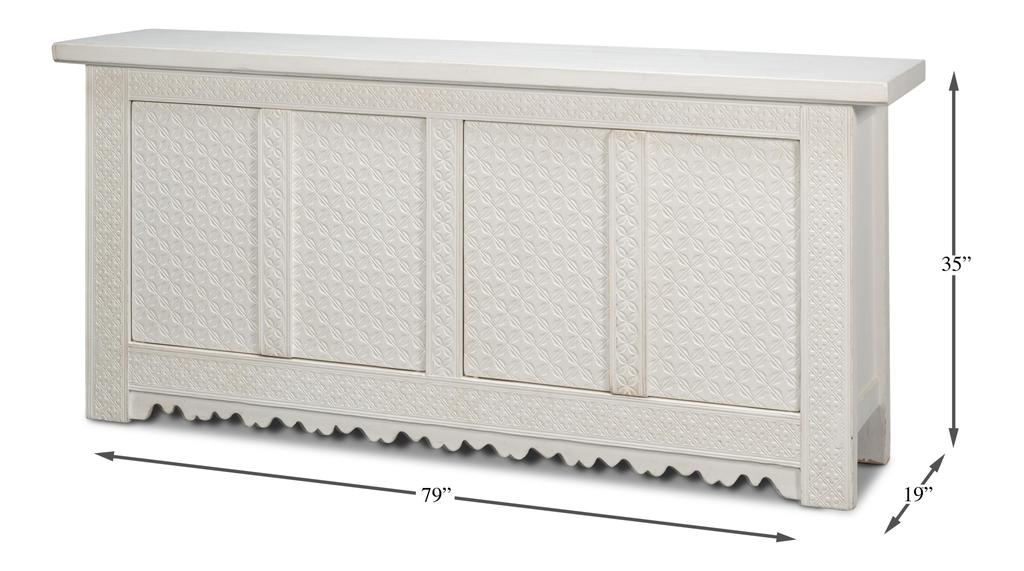 Persian White Sideboard - Ornate Home