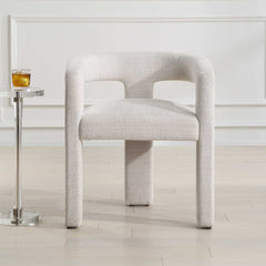 Perspective White Fabric Dining Chair - Ornate Home