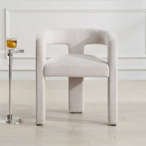 Perspective White Fabric Dining Chair - Ornate Home