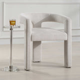 Perspective White Fabric Dining Chair - Ornate Home