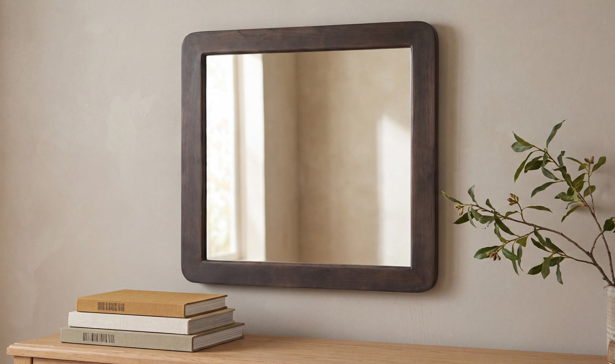 Perth Brown Square Mirror - Ornate Home