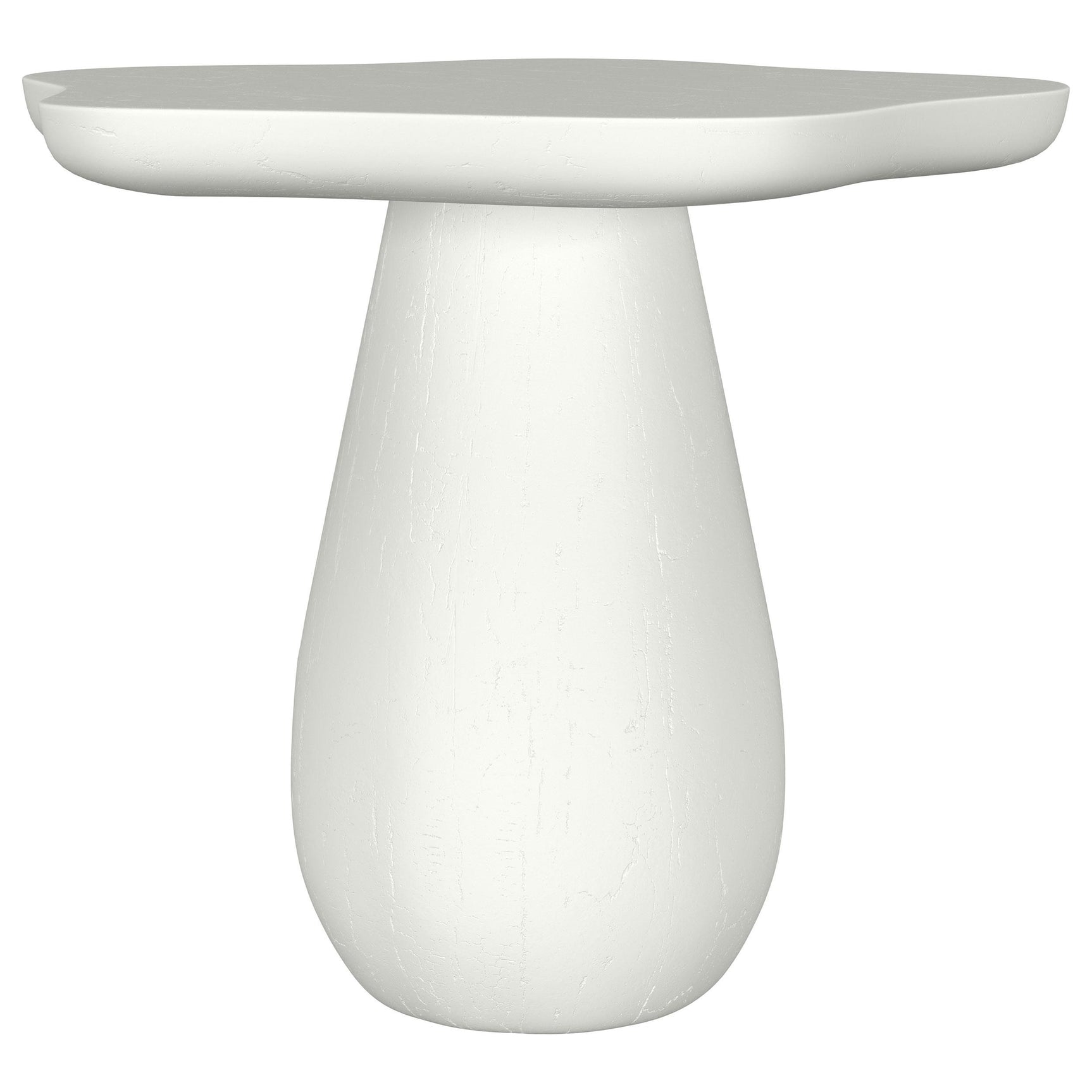 Perth Off White 17-inch Side Table with Cloud-Shaped Top - Ornate Home