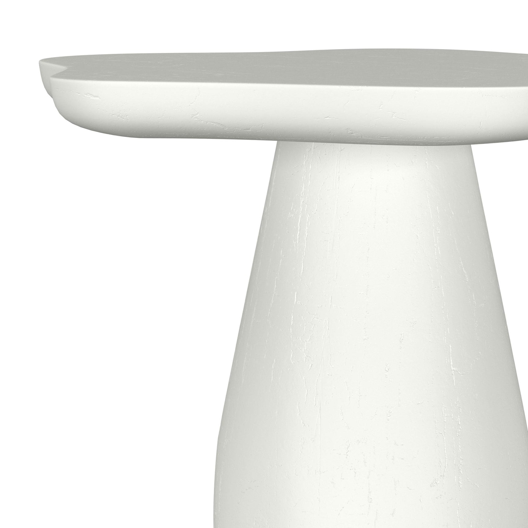 Perth Off White 17-inch Side Table with Cloud-Shaped Top - Ornate Home