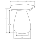 Perth Off White 17-inch Side Table with Cloud-Shaped Top - Ornate Home