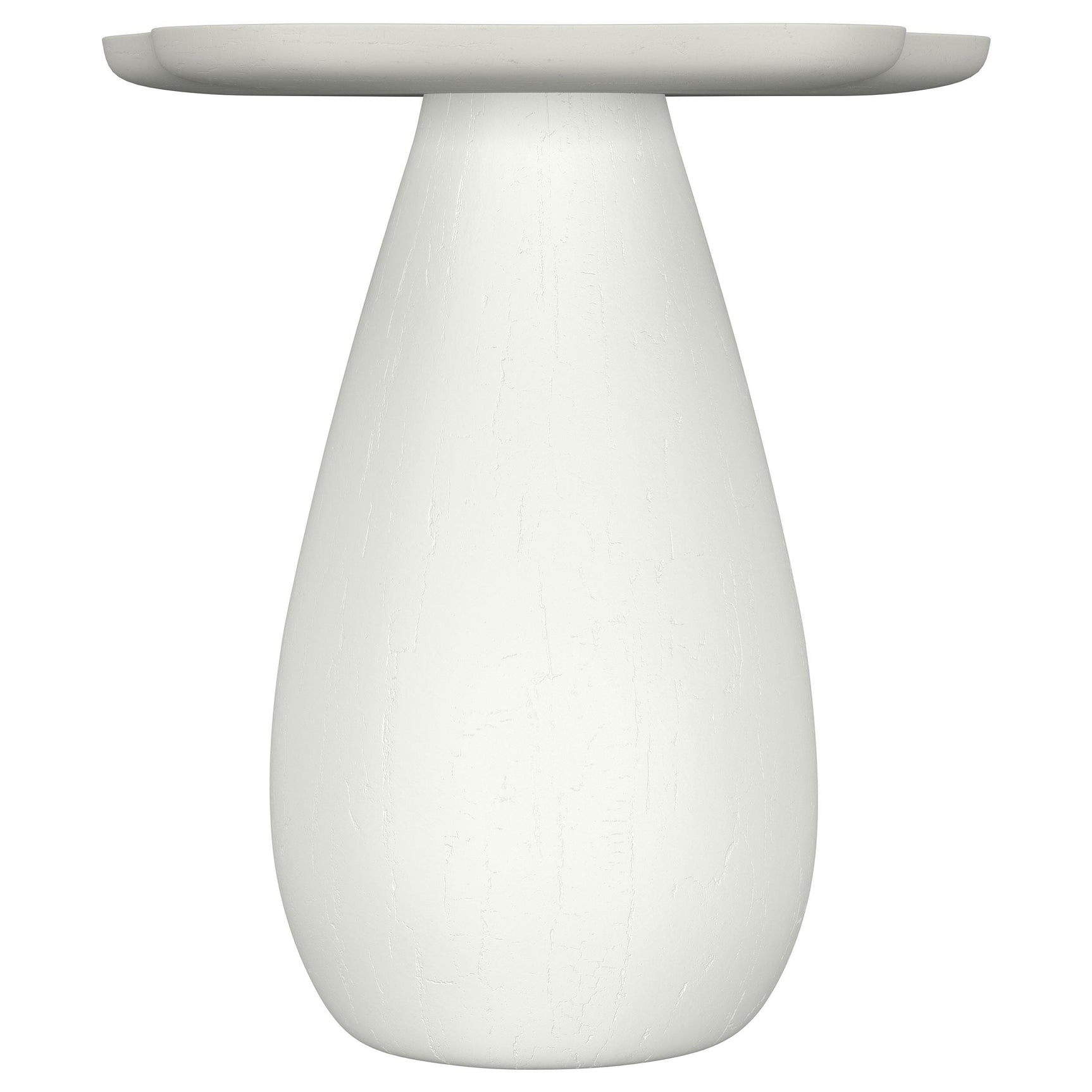 Perth Off White 20-inch Side Table with Cloud-Shaped Top - Ornate Home
