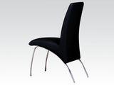 Pervis Black PU & Chrome Side Chair - Ornate Home