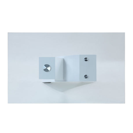 Pervis White & Clear Glass Dining Table - Ornate Home