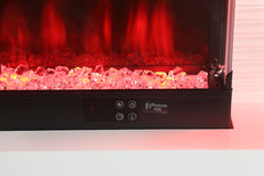 Peseux White 71" TV Stand w/ Electric Fireplace - Ornate Home