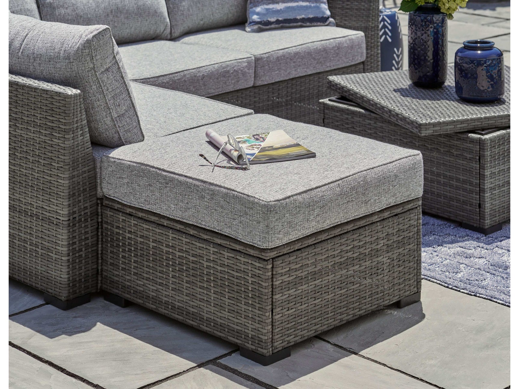 Petal Road Gray Outdoor Sectional Seating Group (Set of 4) - Ornate Home