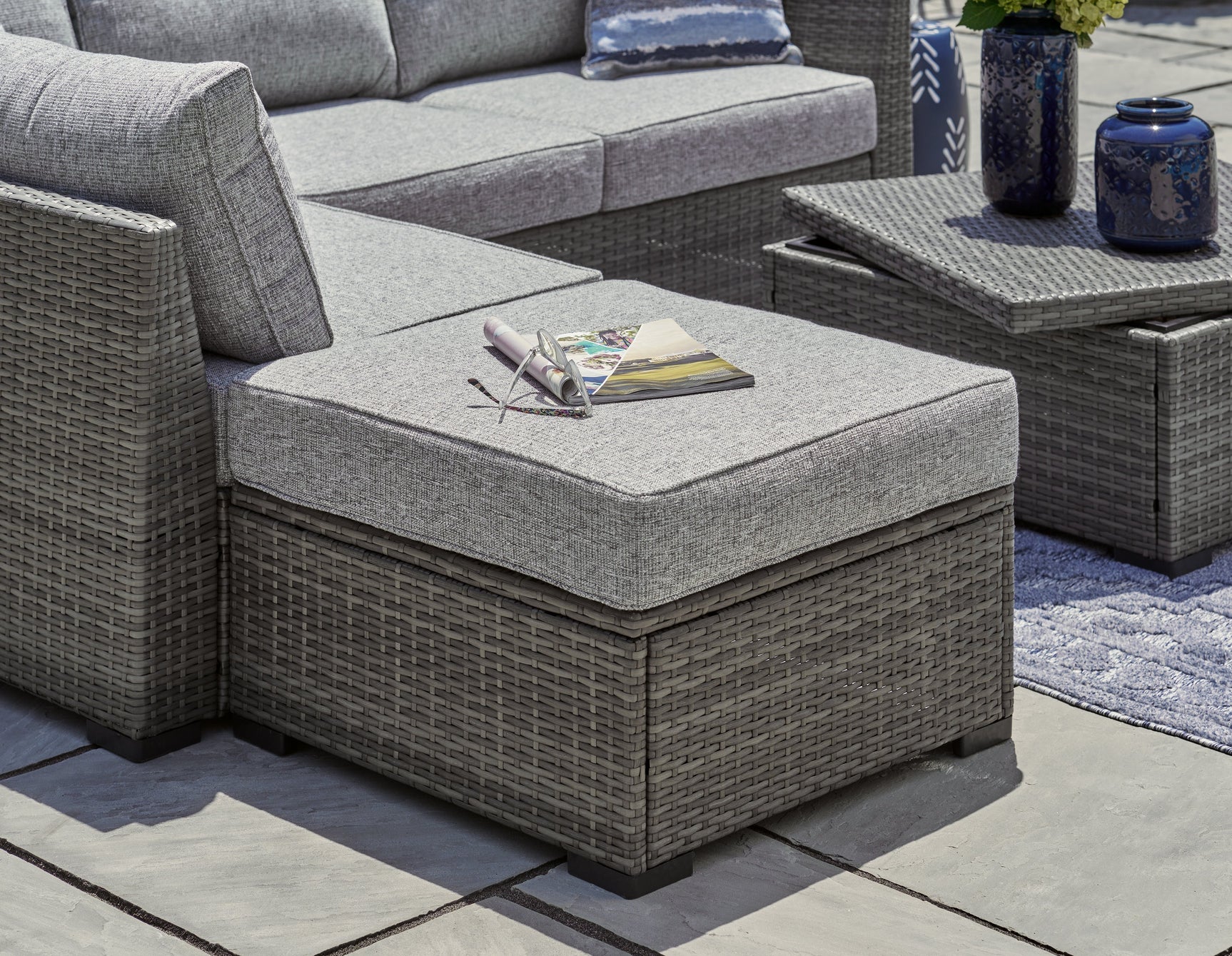 Petal Road Gray Outdoor Sectional Seating Group (Set of 4) - Ornate Home