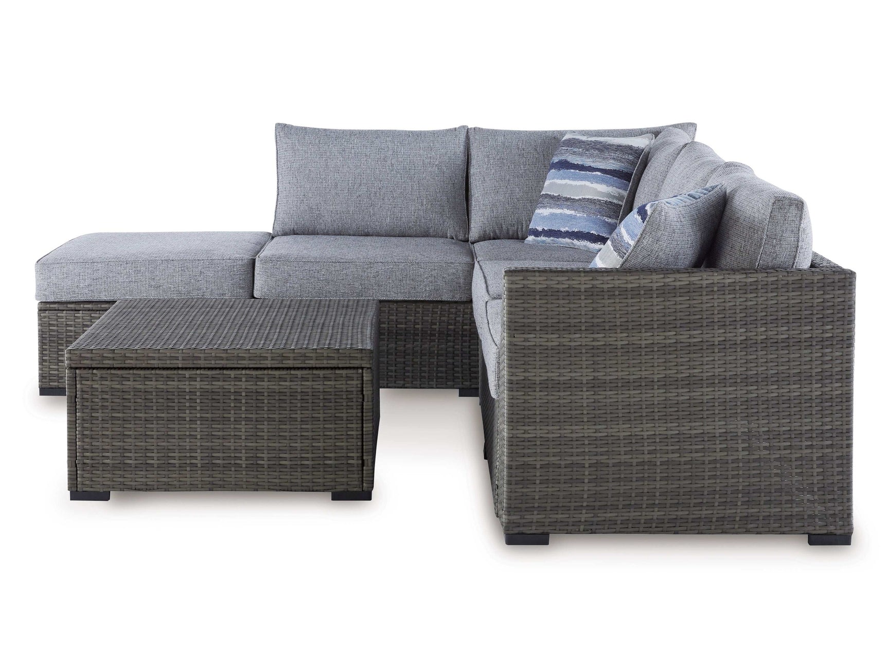 Petal Road Gray Outdoor Sectional Seating Group (Set of 4) - Ornate Home