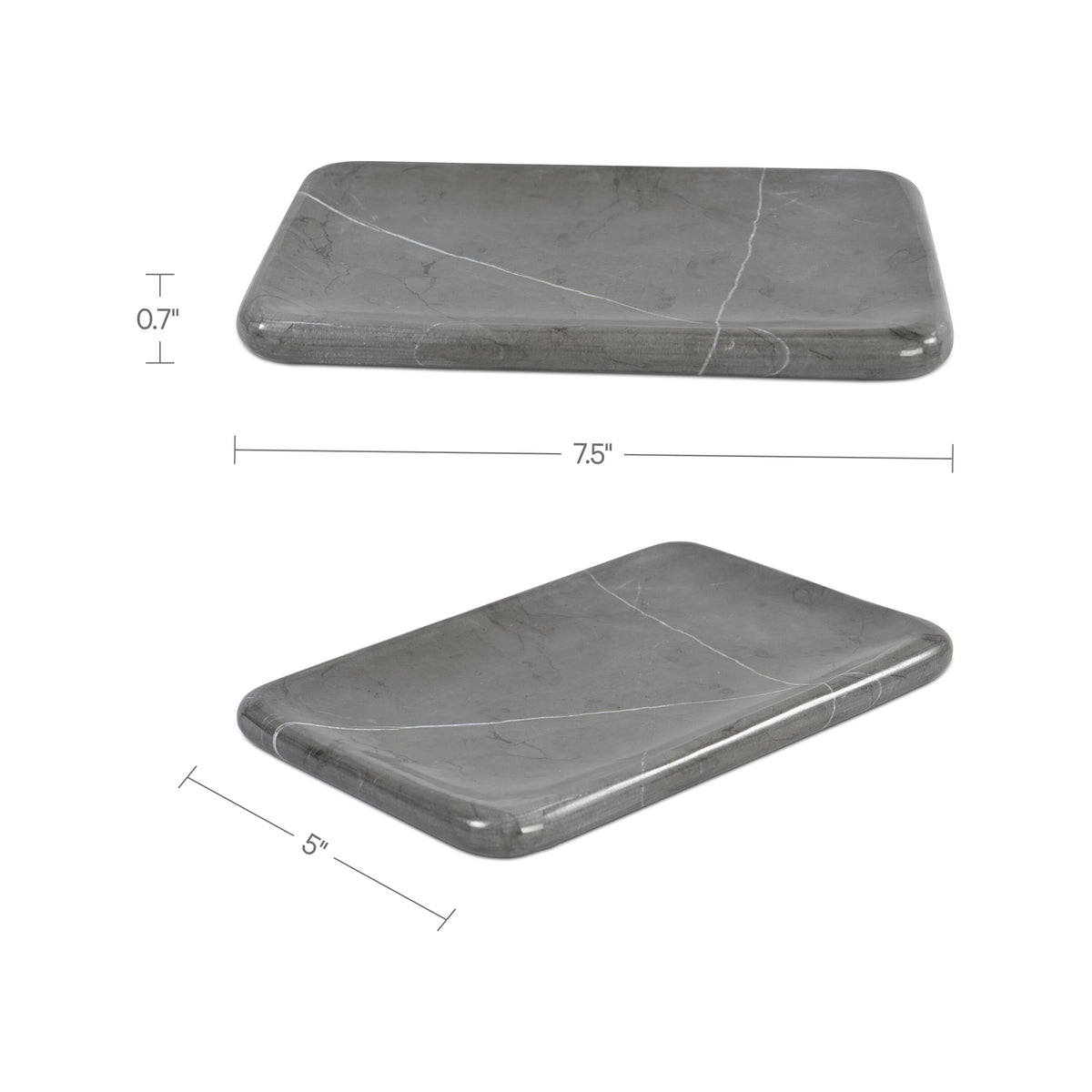 Petra Grey Marble Catchall - Ornate Home
