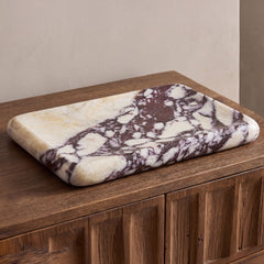 Petra Multicolor Calacatta Viola Marble Catchall - Ornate Home