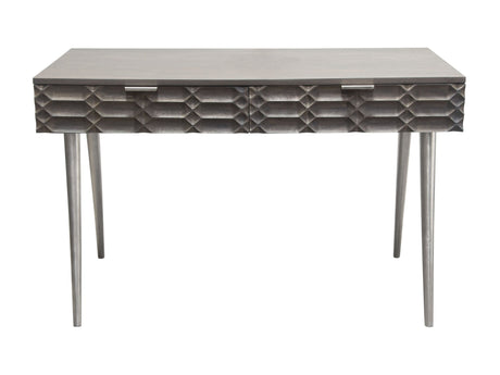 Petra Smoke Grey 2-Drawer Writing Desk - Ornate Home